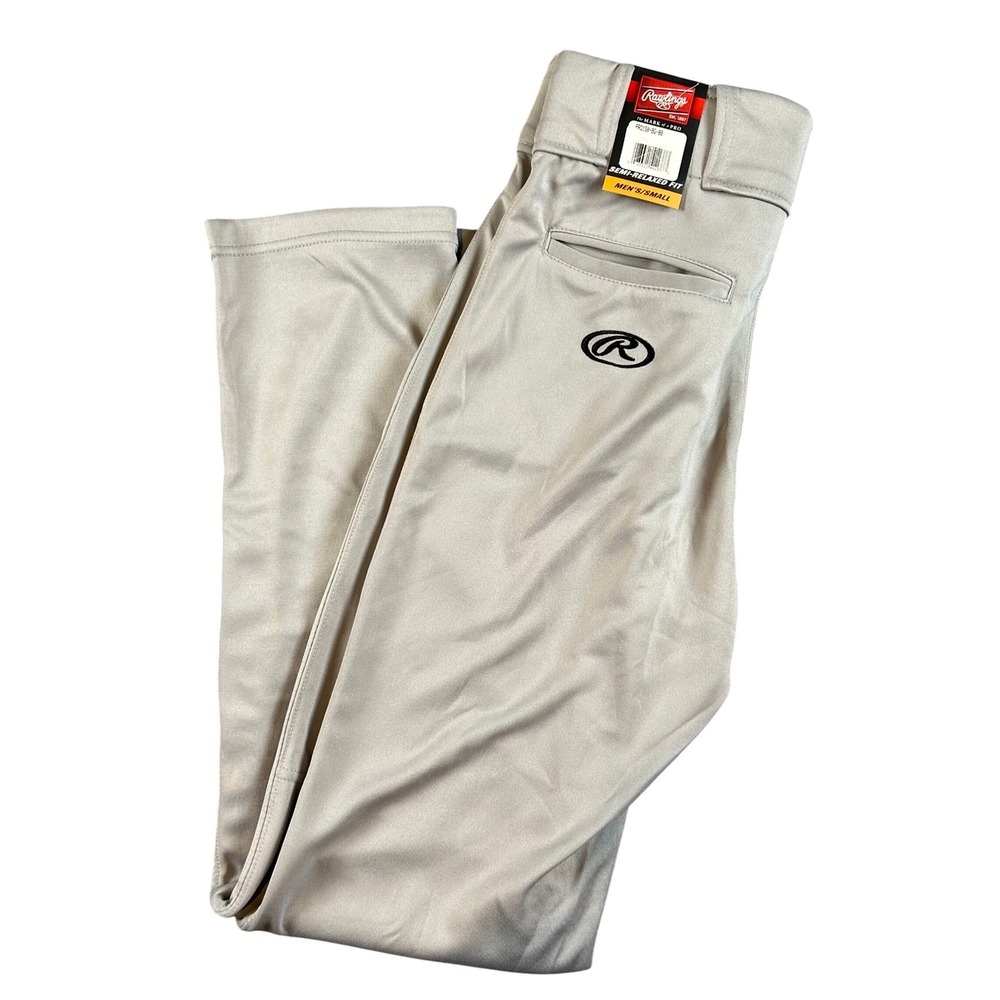 Rawlings‎ Pro-Dri Adult Baseball Pants Men's Size S Small Semi Relaxed Fit Gray